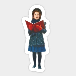 Shirley Temple Christmas Caroling Sticker